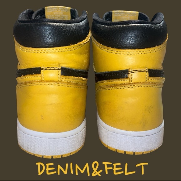 Jordan 1 Retro High OG Pollen Men's Shoes | Color: Black/Yellow 🐝🐝🐝 - Picture 5 of 9